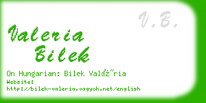 valeria bilek business card